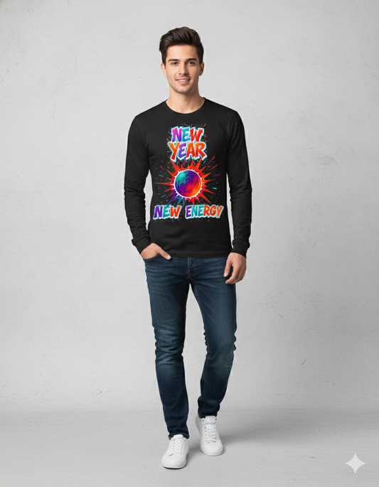 New Year. New Energy Black Longsleeve Black Shirt