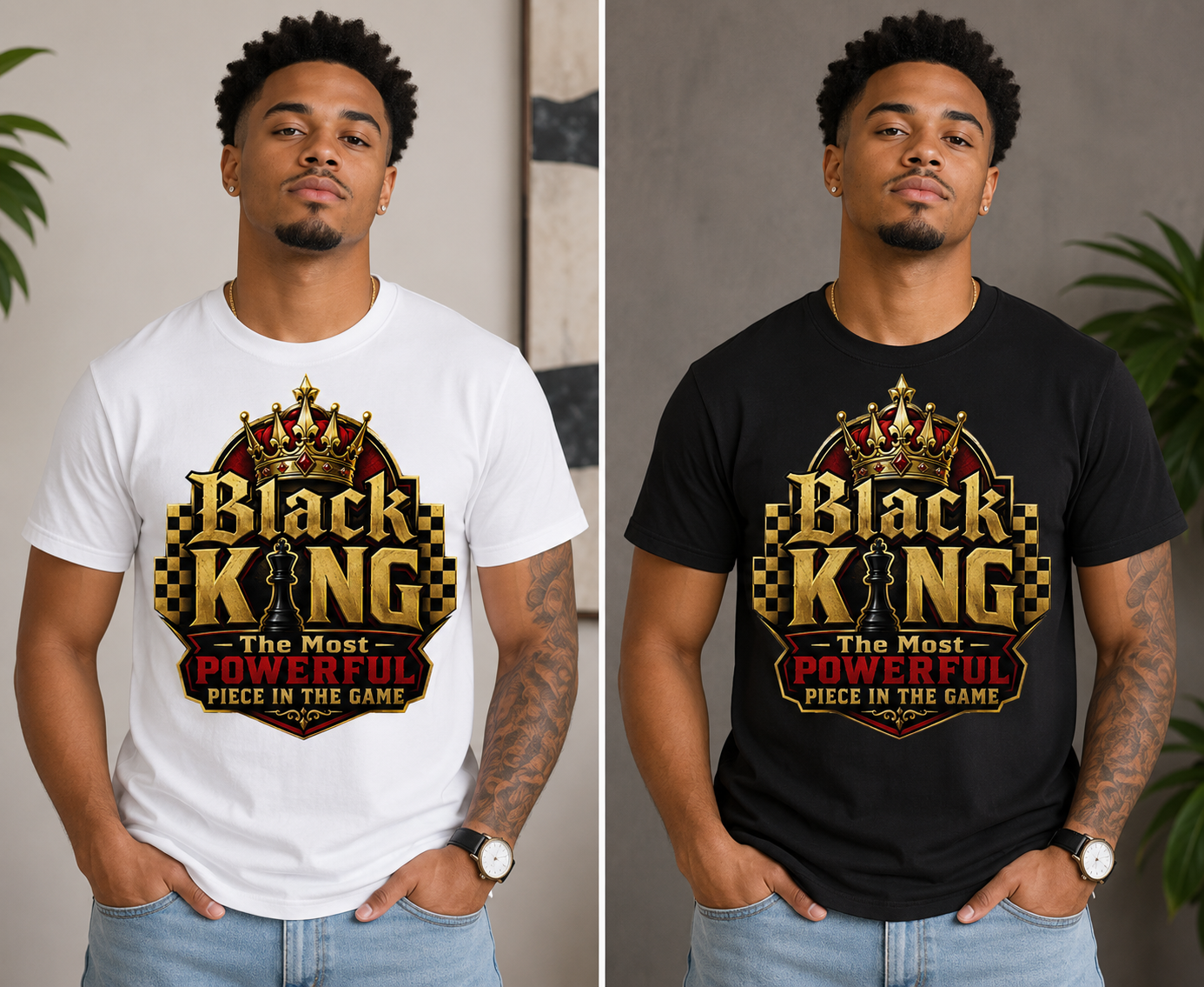 Black King – The Most Powerful Piece in the Game T-Shirt