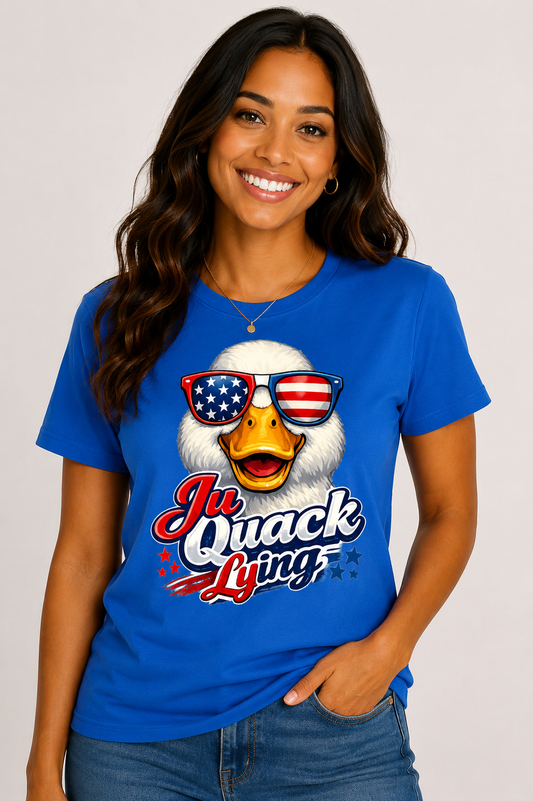 Ju Quack Lying Patriotic T-Shirt-Royal Blue