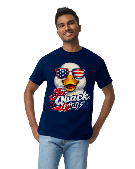 Ju Quack Lying Patriotic T-Shirt -Navy Blue