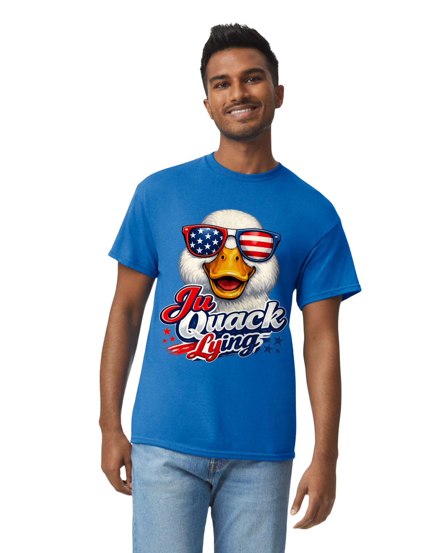 Ju Quack Lying Patriotic T-Shirt-Royal Blue