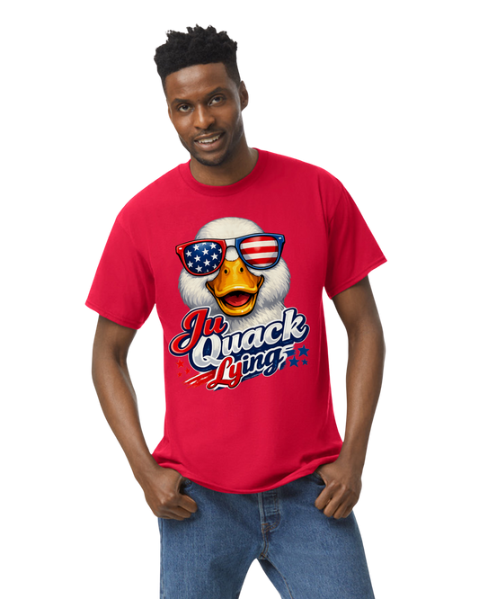Ju Quack Lying Patriotic T-Shirt -Red