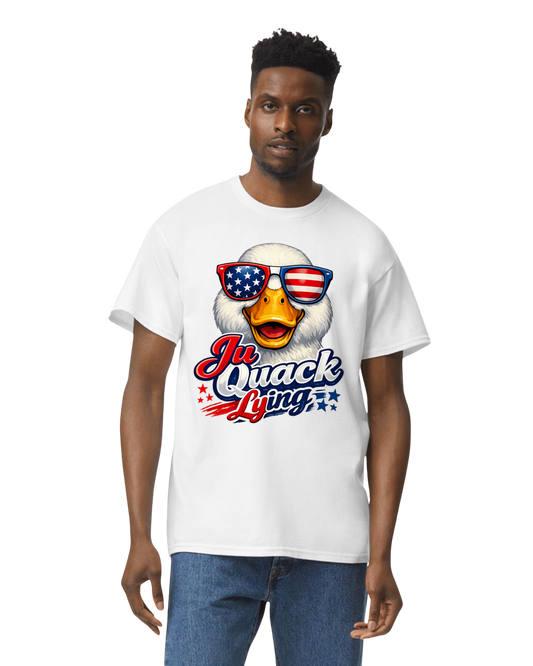 Ju Quack Lying Patriotic T-Shirt-White