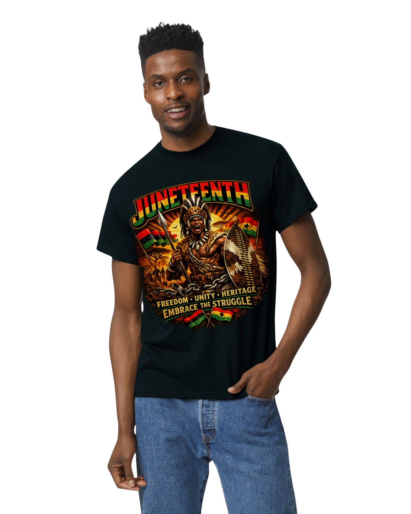 Juneteenth Legacy of Strength – Shaka Zulu T-Shirt